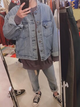 「アイラブCONVERSE」｜「アイテム（スウェット）」を使った、だいちゃんさん（メンズ・169cm）の秋コーディネート