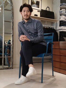 「Saint Laurent（サンローラン）のアイテム」を使った、Toshio Katakuraさん（メンズ・174cm）の春コーディネート