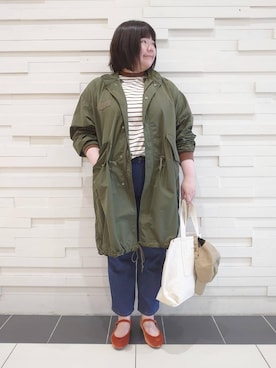 「でにむ」｜「アイテム（モッズコート）」を使った、coen みー子さん（レディース・162cm）の秋コーディネート