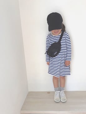 「FREAK'S STORE（フリークスストア）のアイテム（ボディバッグ/ウエストポーチ）」を使った、☀︎hana☀︎さん（キッズ・100cm）の春コーディネート