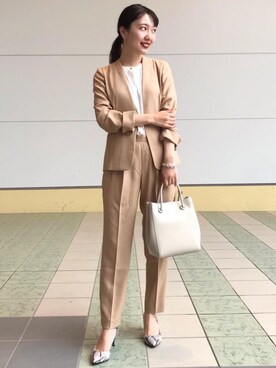 「Easy Set Up」｜Rikakoさん（レディース・160cm）の春コーディネート