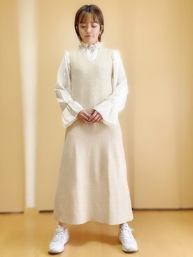 Rose Bud ローズバッド のワンピースを使った人気ファッションコーディネート 髪型 ショートヘアー Wear
