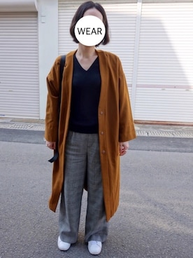 「1er Arrondissement（プルミエアロンディスモン）のアイテム（その他アウター）」を使った、srinさん（レディース・163cm）の春コーディネート