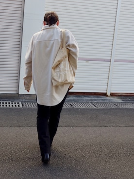 「ADAM ET ROPE'（アダムエロペ）のミディー丈ショートブーツ（ブーツ）」を使った、srinさん（レディース・163cm）の冬コーディネート