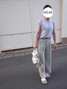 「Cabas （キャバ）のアイテム」を使った、srinさん（レディース・163cm）の夏コーディネート