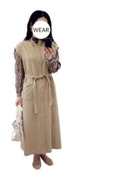 「Cabas （キャバ）のアイテム」を使った、srinさん（レディース・163cm）の春コーディネート