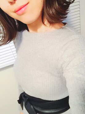 「URBAN RESEARCH（アーバンリサーチ）のUR ワイドリブ袖フレアカットソー（Tシャツ/カットソー）」を使った、ごはんちゃんさん（レディース・164cm）の冬コーディネート