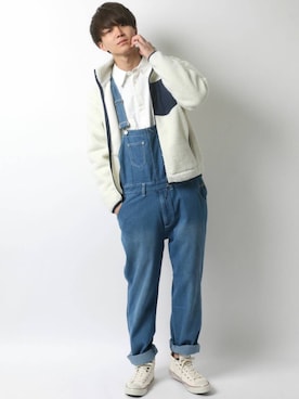 「SITRY（シトリー）のアイテム（オールインワン・サロペット）」を使った、Kanoさん（メンズ・178cm）の秋コーディネート