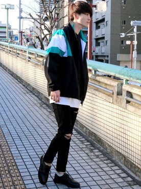 「SITRY（シトリー）のアイテム（ナイロンジャケット）」を使った、Kanoさん（メンズ・178cm）の冬コーディネート