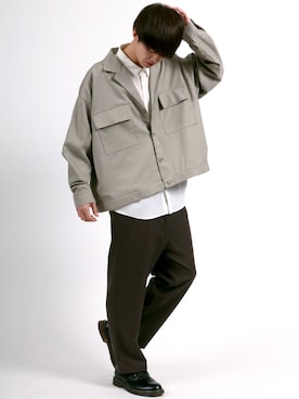 「SITRY（シトリー）のアイテム（トレンチコート）」を使った、Kanoさん（メンズ・178cm）の春コーディネート