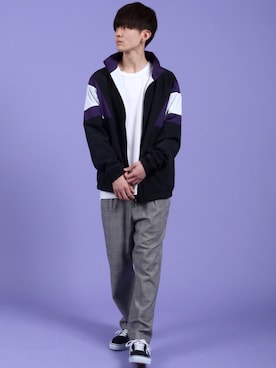 「SITRY（シトリー）のアイテム（ナイロンジャケット）」を使った、Kanoさん（メンズ・178cm）の春コーディネート