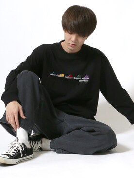 「CONVERSE（コンバース）のアイテム（トップス）」を使った、Kanoさん（メンズ・178cm）の秋コーディネート