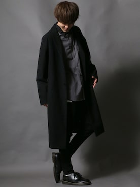 「SITRY（シトリー）のアイテム（チェスターコート）」を使った、Kanoさん（メンズ・178cm）の秋コーディネート