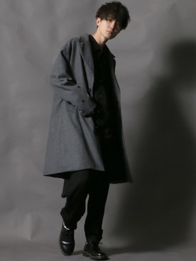 「SITRY（シトリー）のアイテム（チェスターコート）」を使った、Kanoさん（メンズ・178cm）の秋コーディネート