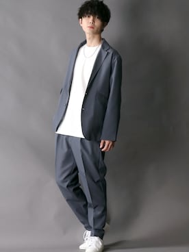 「アイテム（セットアップ）」を使った、SITRYさん（メンズ・178cm）の冬コーディネート