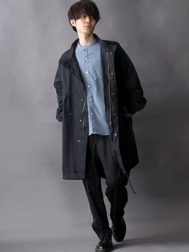 「SITRY（シトリー）のアイテム（モッズコート）」を使った、Kanoさん（メンズ・178cm）の春コーディネート