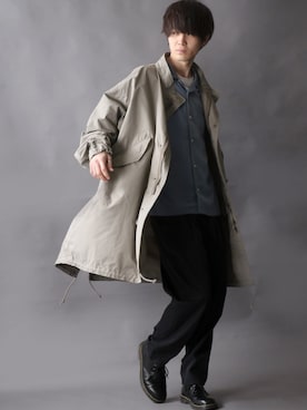 「SITRY（シトリー）のアイテム（モッズコート）」を使った、Kanoさん（メンズ・178cm）の春コーディネート