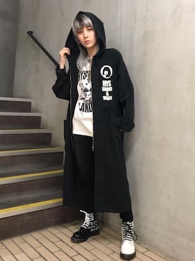 「パンクコーデ」｜「アイテム（ワンピース/ドレス）」を使った、natalieさん（レディース・160cm）の春コーディネート