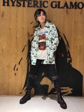「ロックコーデ」｜「アイテム（カバーオール）」を使った、natalieさん（レディース・160cm）の夏コーディネート