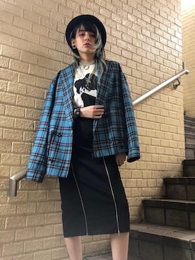 「UK」｜「アイテム（ジャケット/アウター）」を使った、natalieさん（レディース・160cm）の秋コーディネート
