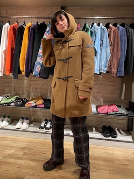 「HYSTERIC GLAMOUR（ヒステリックグラマー）のアイテム（ダッフルコート）」を使った、natalieさん（レディース・160cm）の秋コーディネート