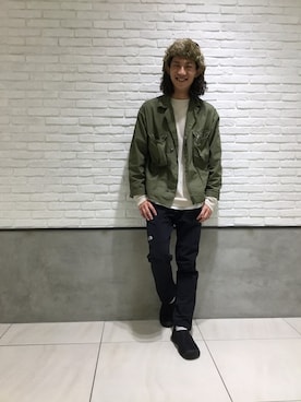 「KEEN（キーン）のアイテム（スリッポン）」を使った、nakaさん（メンズ・180cm）の秋コーディネート