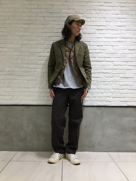 「RED KAP（レッドキャップ）のアイテム（その他パンツ）」を使った、nakaさん（メンズ・180cm）の秋コーディネート