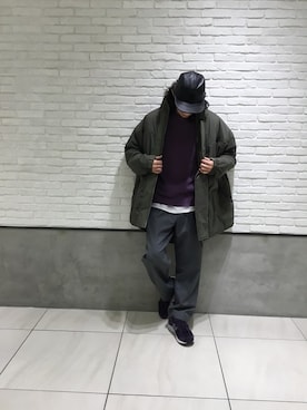 「JOURNAL STANDARD relume（ジャーナルスタンダード　レリューム）のアイテム（ミリタリージャケット）」を使った、nakaさん（メンズ・180cm）の冬コーディネート