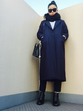 「courreges」｜AIMIさん（レディース・162cm）の冬コーディネート