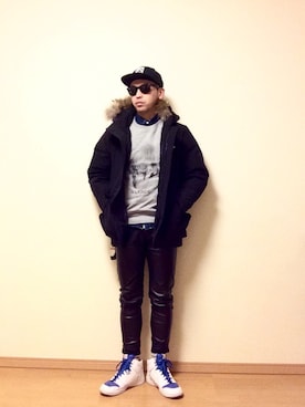 「BIAS(バイアス)のアイテム」を使った、Ken❽raさん(メンズ・174cm)の冬コーディネート