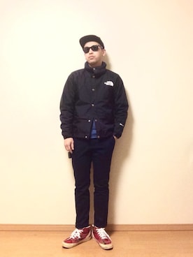 「タータンチェック」｜「アイテム（ナイロンジャケット）」を使った、Ken❽raさん（メンズ・174cm）の冬コーディネート