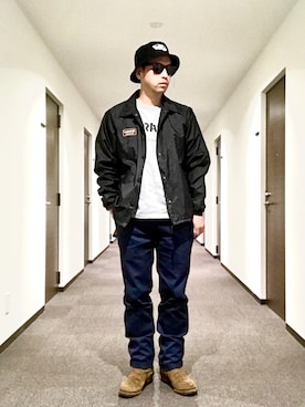 「BRIXTON（ブリクストン）のアイテム（ジャケット/アウター）」を使った、Ken❽raさん（メンズ・174cm）の春コーディネート