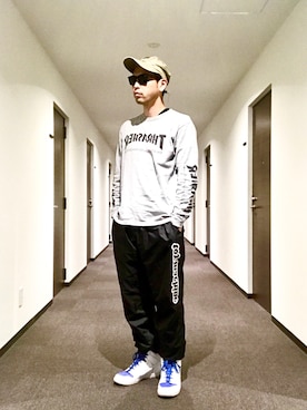 「FLAGSTUFF（フラグスタフ）のアイテム（パンツ）」を使った、Ken❽raさん（メンズ・174cm）の春コーディネート