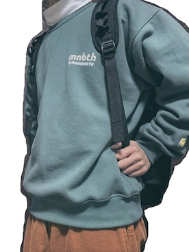 「アイテム（チノパンツ、オレンジ系）」を使った、touiさん（メンズ・179cm）の春コーディネート