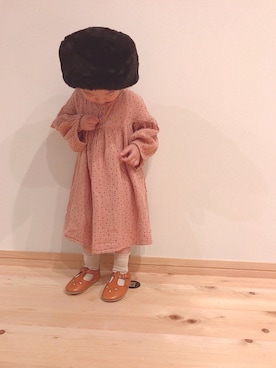 「アイテム（ワンピース/ドレス）」を使った、リ・ポジェさん（キッズ・80cm）の秋コーディネート