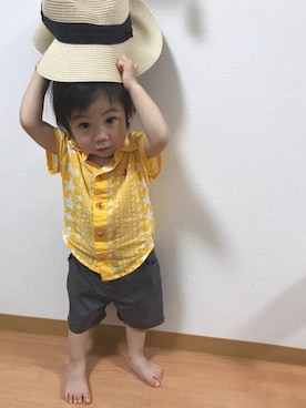 「沖縄旅行」｜「アイテム（その他）」を使った、wtanabeeeeさん（キッズ・80cm）の夏コーディネート