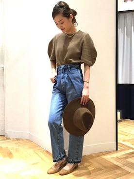 「FIGARO Paris（フィガロパリ）のアイテム」を使った、yukiさん（レディース・160cm）の夏コーディネート
