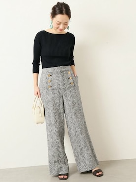 「VERMEIL par iena（ヴェルメイユパーイエナ）のシルクコットンプルオーバーニット◆（ニット/セーター）」を使った、yukiさん（レディース・160cm）の春コーディネート