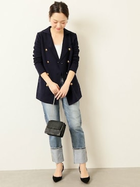 「VERMEIL par iena」｜「アイテム（ジャケット/アウター）」を使った、yukiさん（レディース・160cm）の春コーディネート