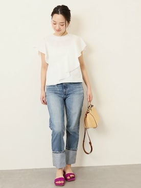 「VERMEIL par iena」｜「アイテム（パンツ）」を使った、yukiさん（レディース・160cm）の春コーディネート