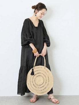 「VERMEIL par iena」｜「アイテム（ワンピース/ドレス）」を使った、yukiさん（レディース・160cm）の春コーディネート