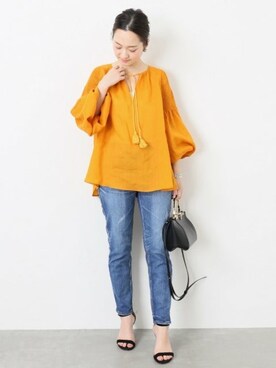 「シャーリング」｜yukiさん（レディース・160cm）の春コーディネート