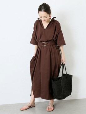 「VERMEIL par iena」｜「アイテム（ワンピース/ドレス）」を使った、yukiさん（レディース・160cm）の春コーディネート