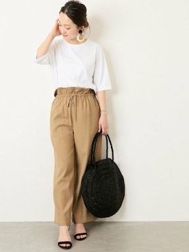 「VERMEIL par iena」｜「アイテム（パンツ）」を使った、yukiさん（レディース・160cm）の春コーディネート