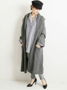 「シルバー」｜「アイテム（キャスケット）」を使った、yukiさん（レディース・160cm）の秋コーディネート