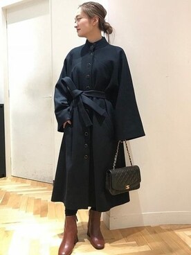「VERMEIL par iena（ヴェルメイユパーイエナ）のアイテム（その他アウター）」を使った、yukiさん（レディース・160cm）の秋コーディネート