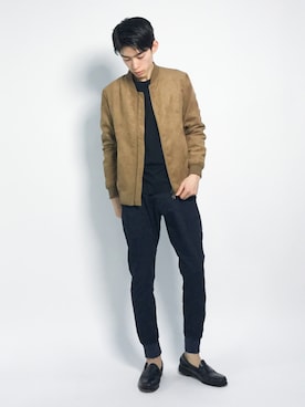 Morikawa Yoshinoriさん（メンズ・176cm）の冬コーディネート