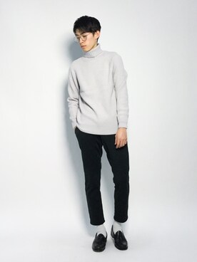 Morikawa Yoshinoriさん（メンズ・176cm）の冬コーディネート