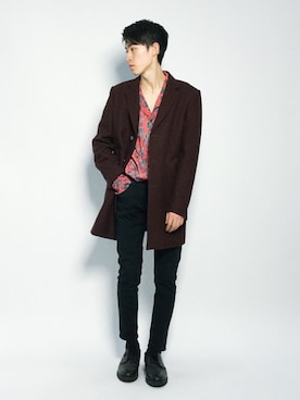 Morikawa Yoshinoriさん（メンズ・176cm）の冬コーディネート