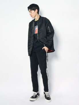 Morikawa Yoshinoriさん（メンズ・176cm）の冬コーディネート